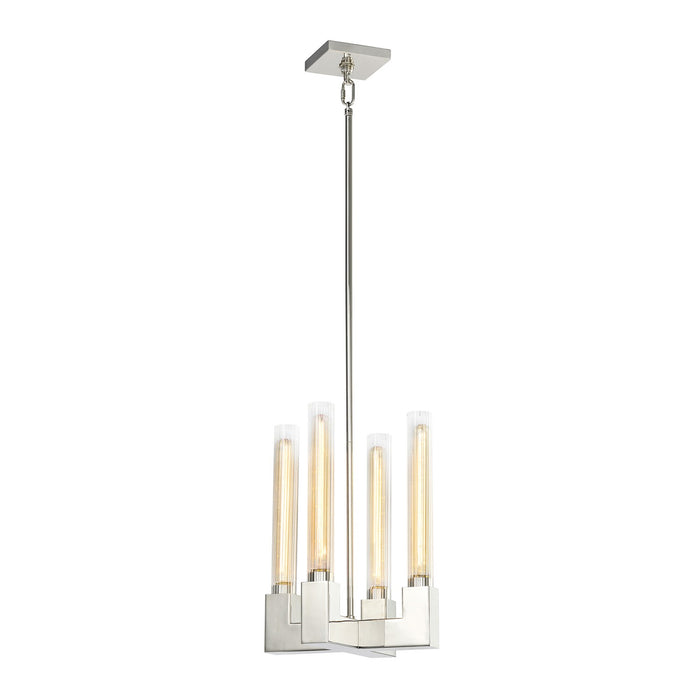 Zeev Lighting P30100-4-PN Four Light Pendant, Polished Nickel