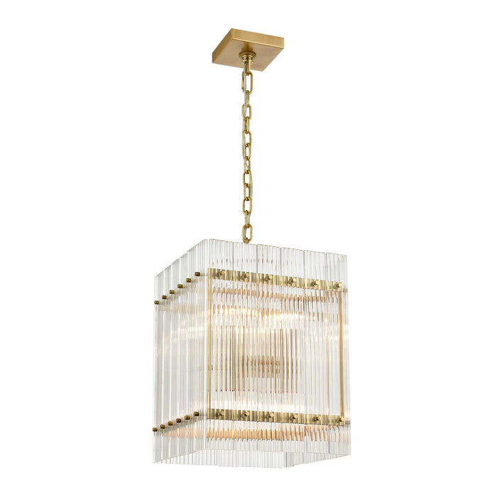 Zeev Lighting P30101-8-AGB Eight Light Pendant, Aged Brass