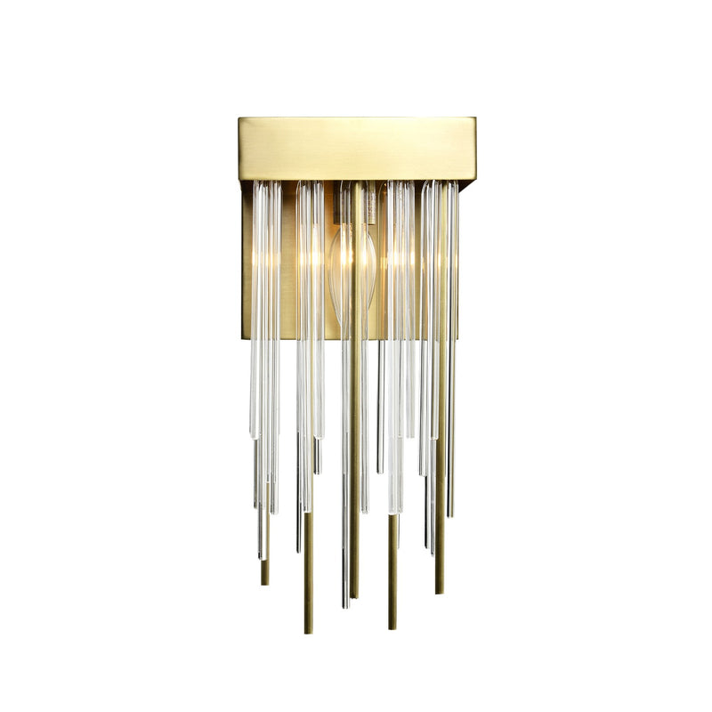 Zeev Lighting WS70043-1-AGB One Light Wall Sconce, Aged Brass