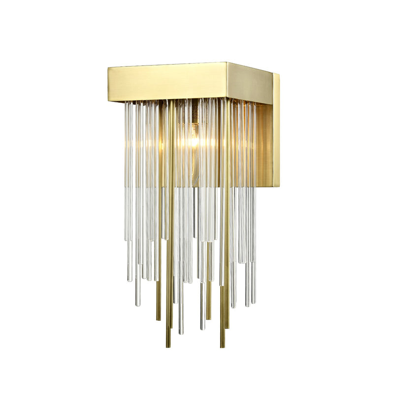 Zeev Lighting WS70043-1-AGB One Light Wall Sconce, Aged Brass