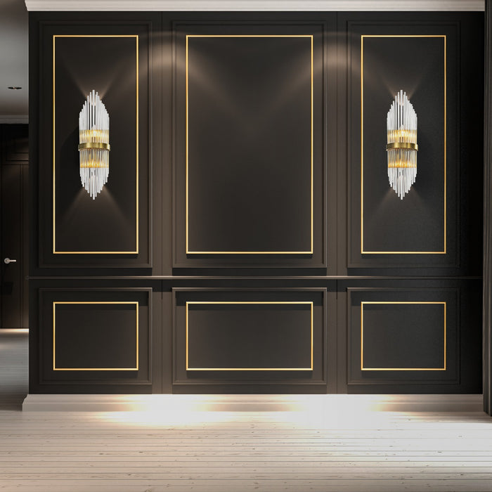 Zeev Lighting WS70048-2-AGB Two Light Wall Sconce, Aged Brass