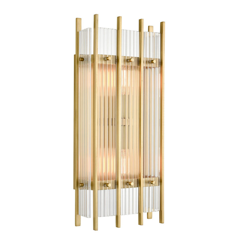 Zeev Lighting WS70050-2-AGB Two Light Wall Sconce, Aged Brass