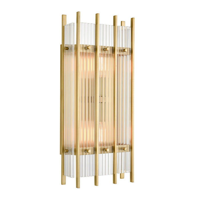 Zeev Lighting WS70050-2-AGB Two Light Wall Sconce, Aged Brass