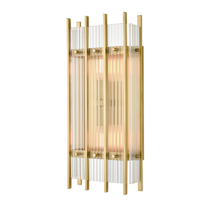 Zeev Lighting WS70050-2-AGB Two Light Wall Sconce, Aged Brass