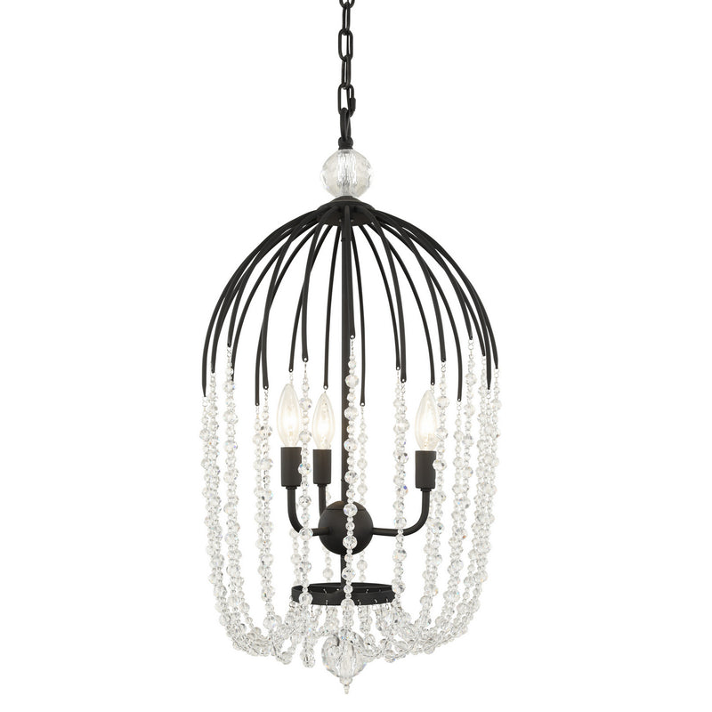 Varaluz 343F03MB Three Light Pendant, Matte Black