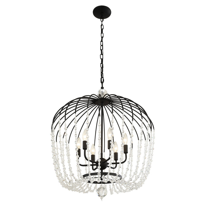 Varaluz 343P06MB Six Light Pendant, Matte Black