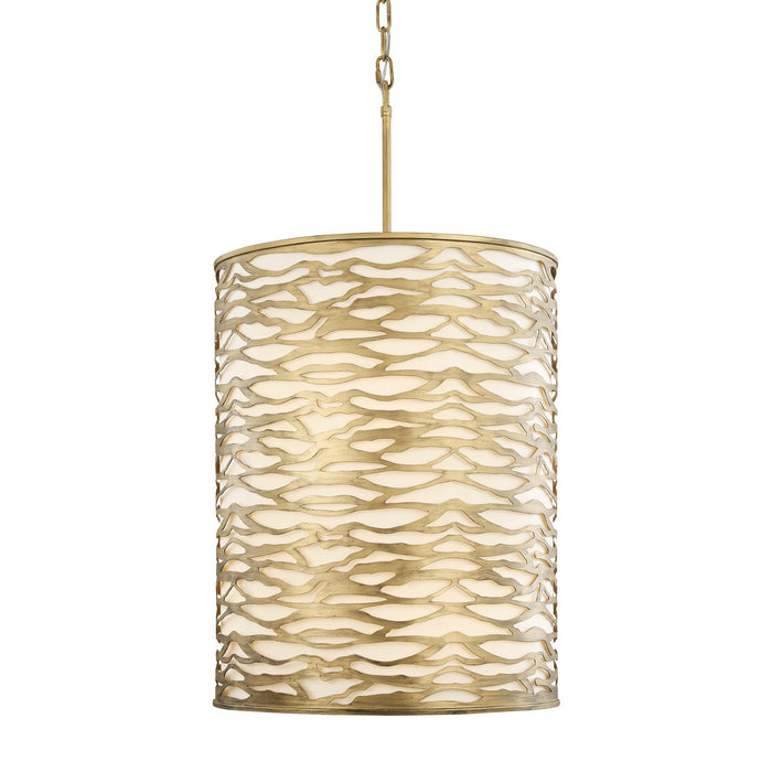 Varaluz 348F06HG Six Light Pendant, Havana Gold