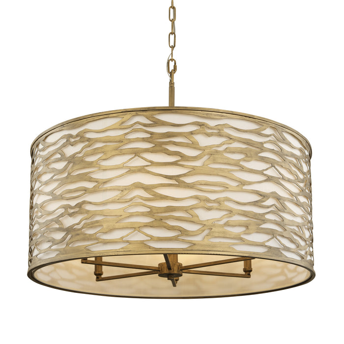 Varaluz 348P06HG Six Light Pendant, Havana Gold