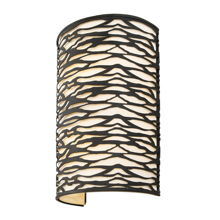 Varaluz 348W02CB Two Light Wall Sconce, Carbon Black