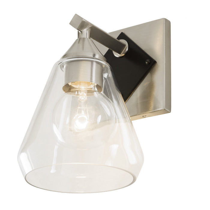Varaluz 349B01BNMB One Light Bath, Brushed Nickel/Matte Black