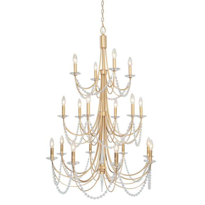 Varaluz 350C18FG 18 Light Chandelier, French Gold