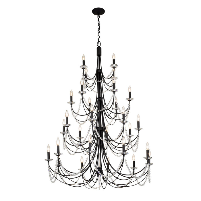 Varaluz 350C28CB 28 Light Chandelier, Carbon Black