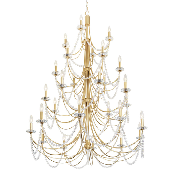 Varaluz 350C28FG 28 Light Chandelier, French Gold