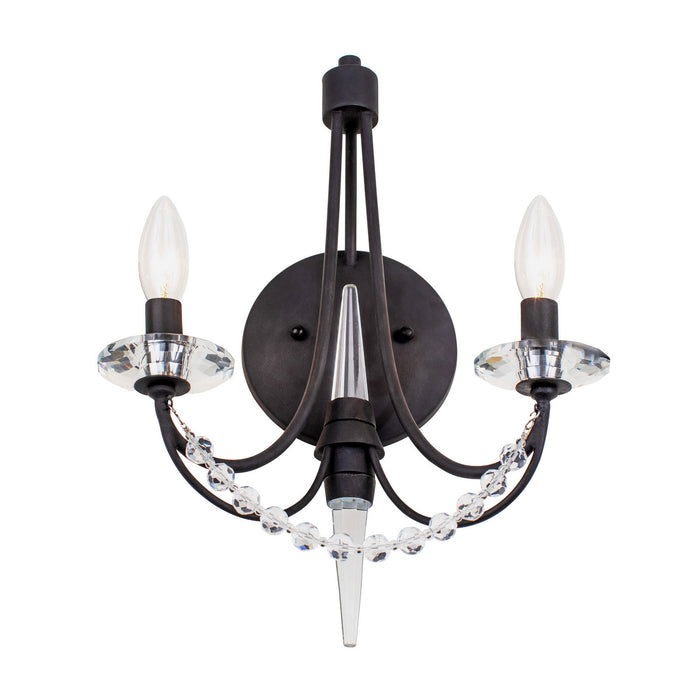 Varaluz 350W02CB Two Light Wall Sconce, Carbon Black
