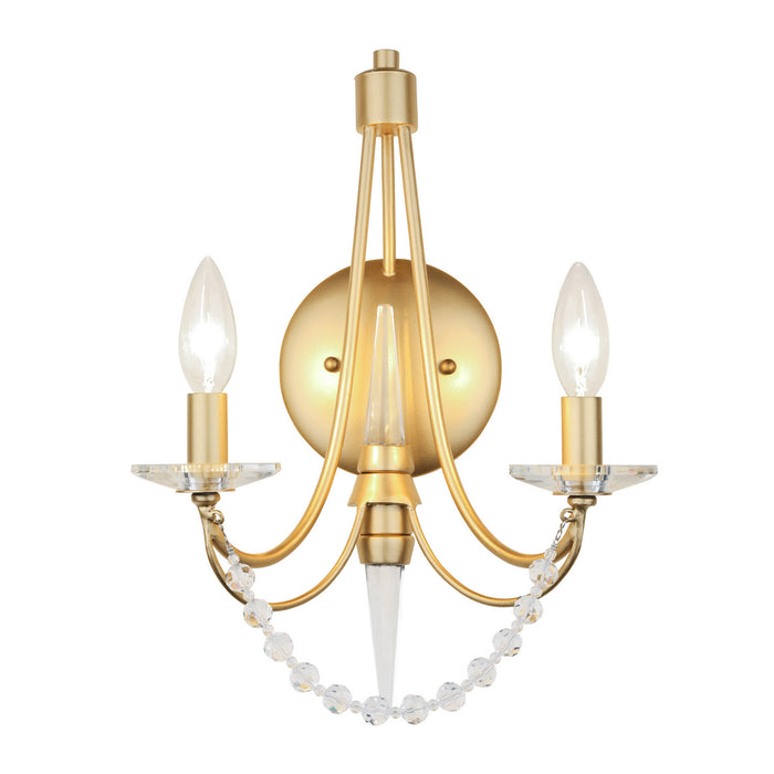 Varaluz 350W02FG Two Light Wall Sconce, French Gold