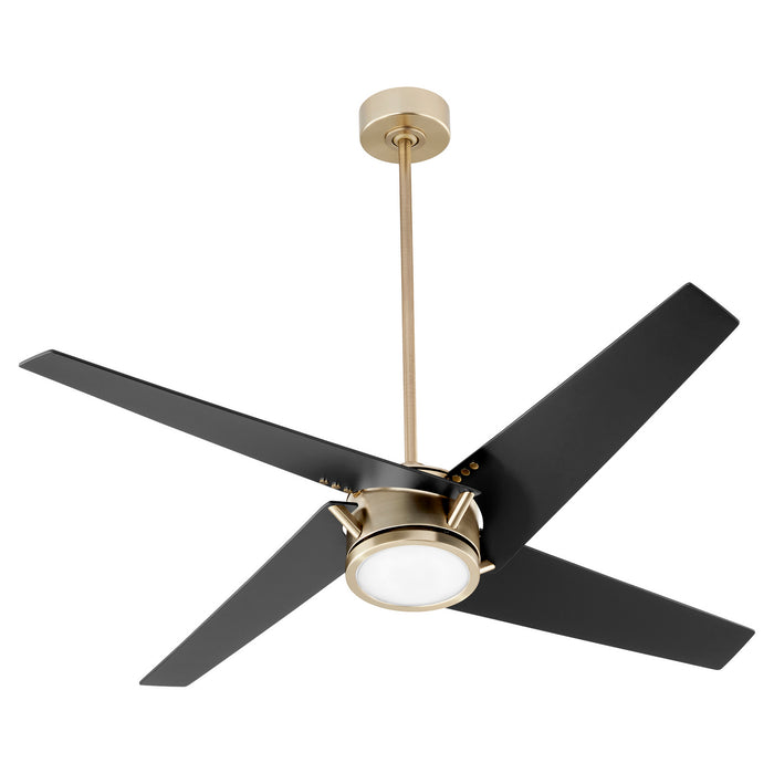 Quorum 26544-80 54" Ceiling Fan, Aged Brass