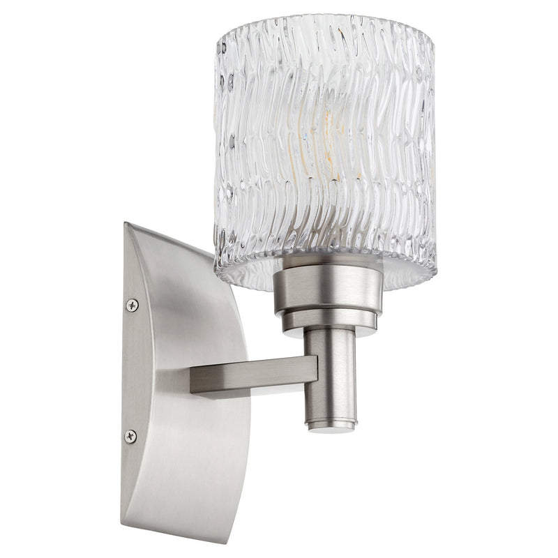 Quorum 5184-1-65 One Light Wall Mount, Satin Nickel