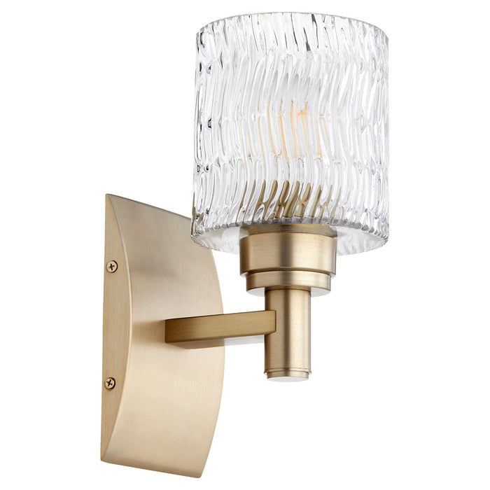 Quorum 5184-1-80 One Light Wall Mount, Aged Brass