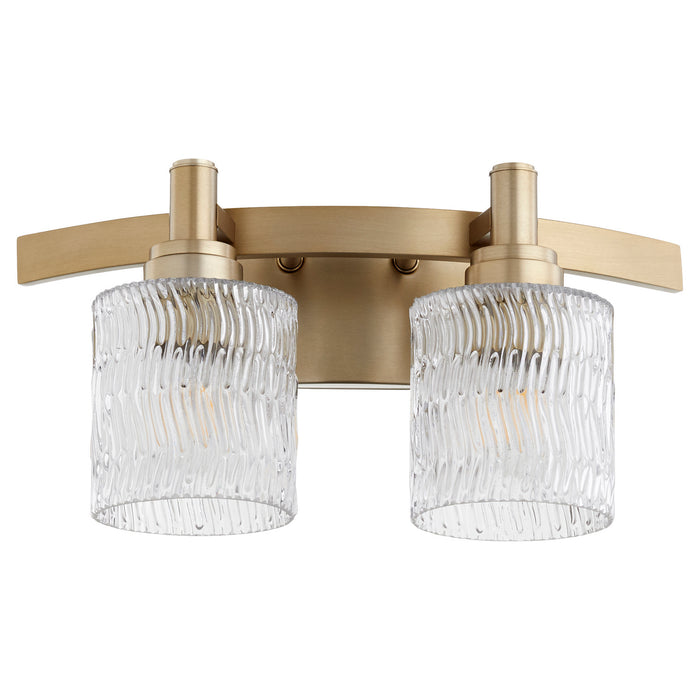 Quorum 5184-2-80 Two Light Vanity, Aged Brass