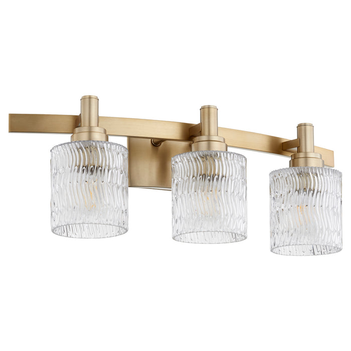 Quorum 5184-3-80 Three Light Vanity, Aged Brass