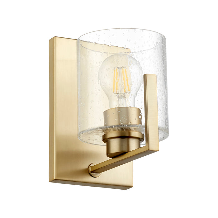 Quorum 5190-1-80 One Light Wall Mount, Aged Brass