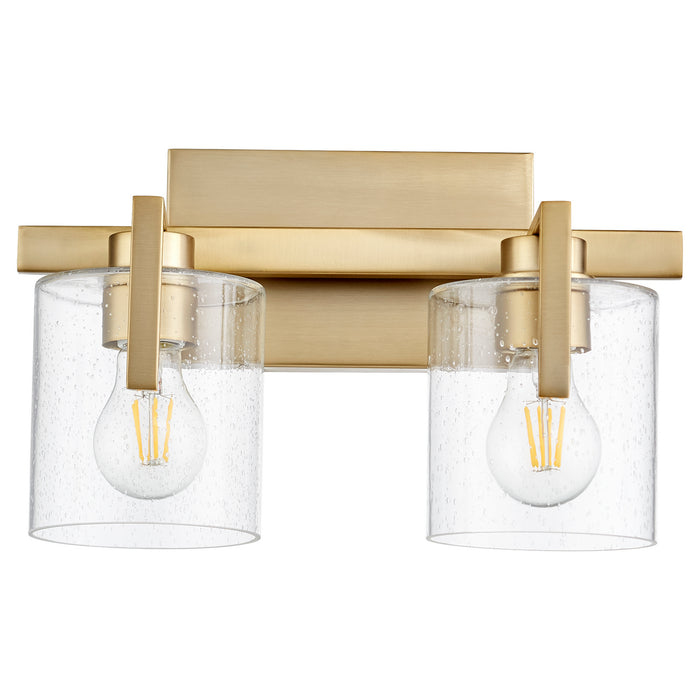 Quorum 5190-2-80 Two Light Vanity, Aged Brass