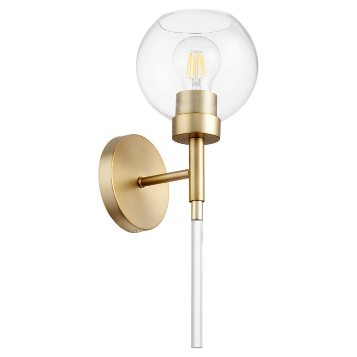 Quorum 5317-1-80 One Light Wall Mount, Aged Brass
