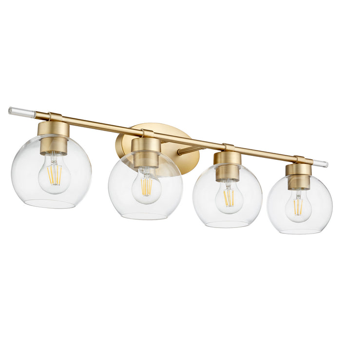 Quorum 5317-4-80 Four Light Vanity, Aged Brass