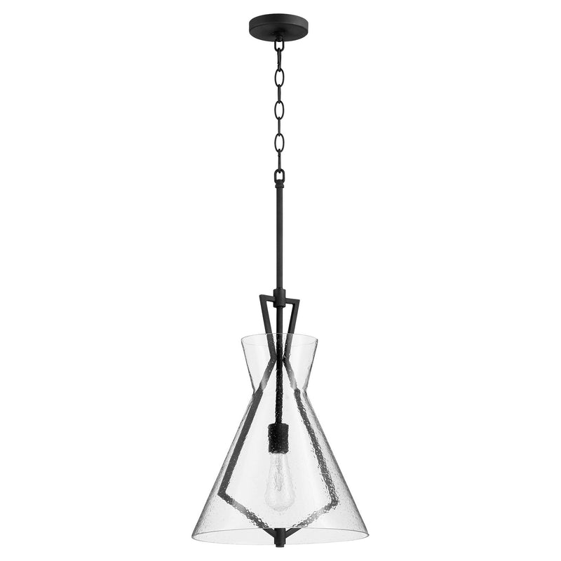 Quorum 8426-69 One Light Pendant, Textured Black