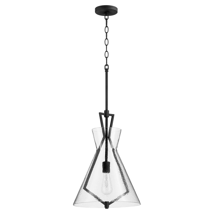 Quorum 8426-69 One Light Pendant, Textured Black