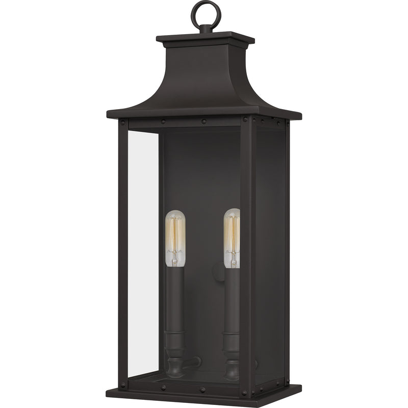 Quoizel ABY8408OZ Two Light Outdoor Wall Mount, Old Bronze