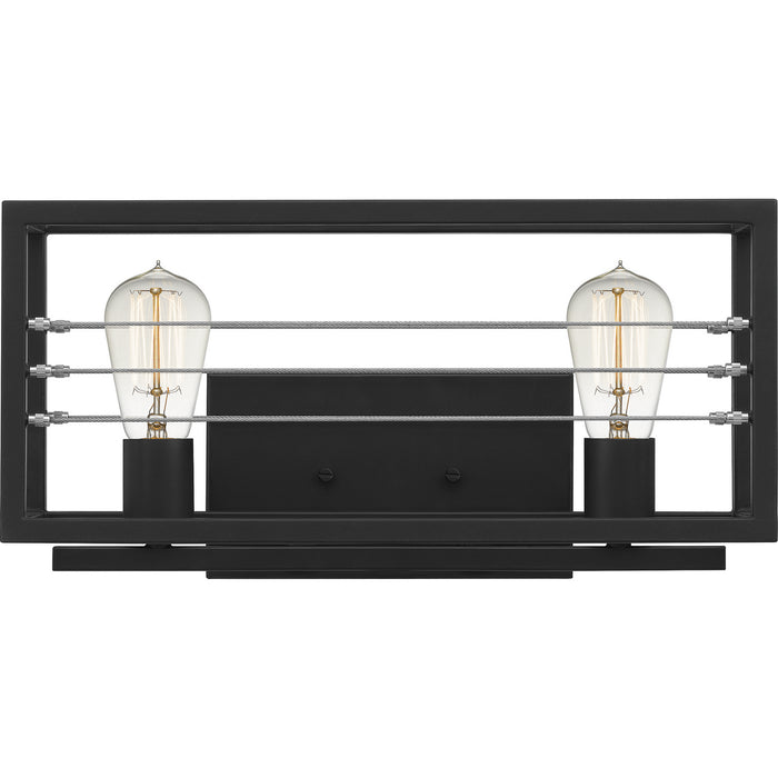 Quoizel AWD8616MBK Two Light Bath, Matte Black