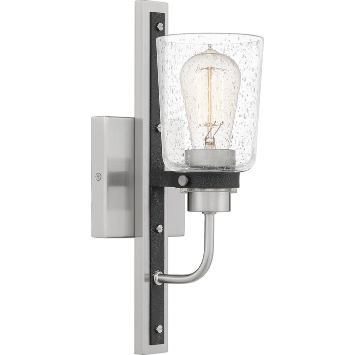 Quoizel AXE8605BN One Light Wall Sconce, Brushed Nickel