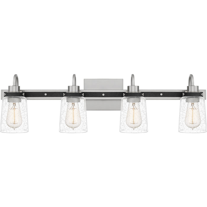 Quoizel AXE8630BN Four Light Bath, Brushed Nickel