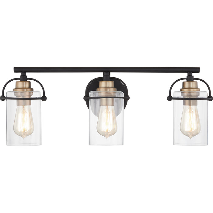 Quoizel EMR8603MBK Three Light Bath, Matte Black