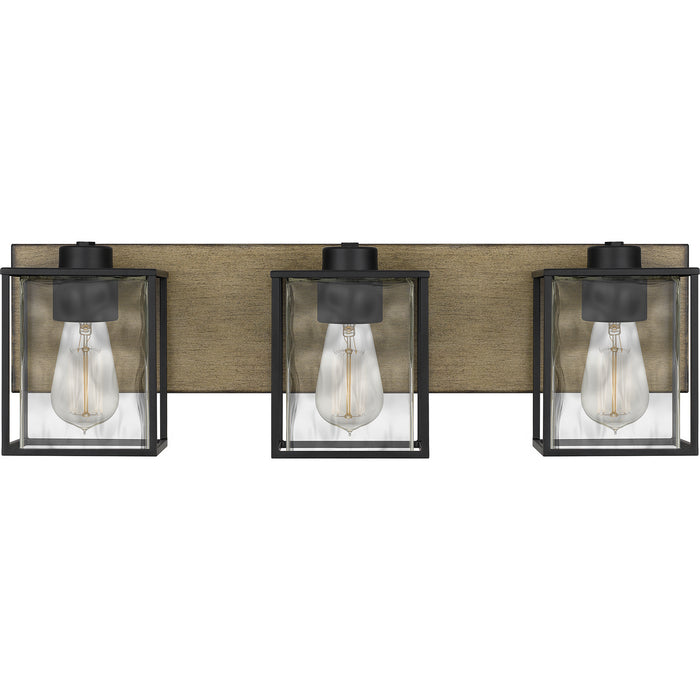 Quoizel HTN8623MBK Three Light Bath, Matte Black