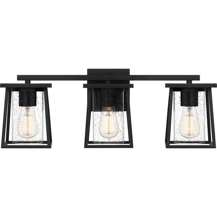Quoizel LDG8624MBK Three Light Bath, Matte Black