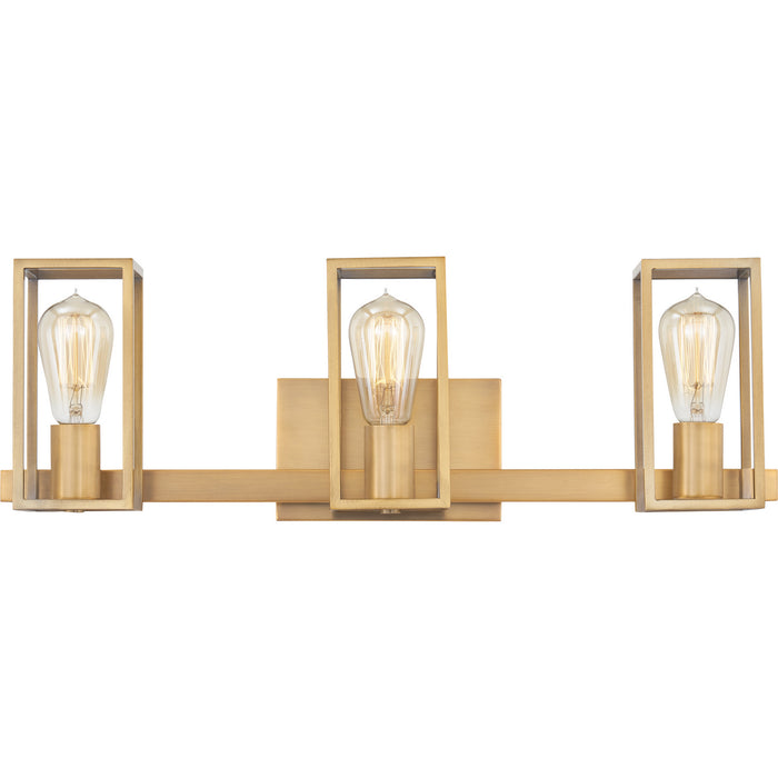 Quoizel LGN8724WS Three Light Bath, Weathered Brass