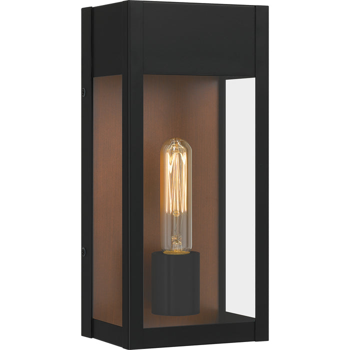 Quoizel MAE8406MBK One Light Outdoor Wall Mount, Matte Black
