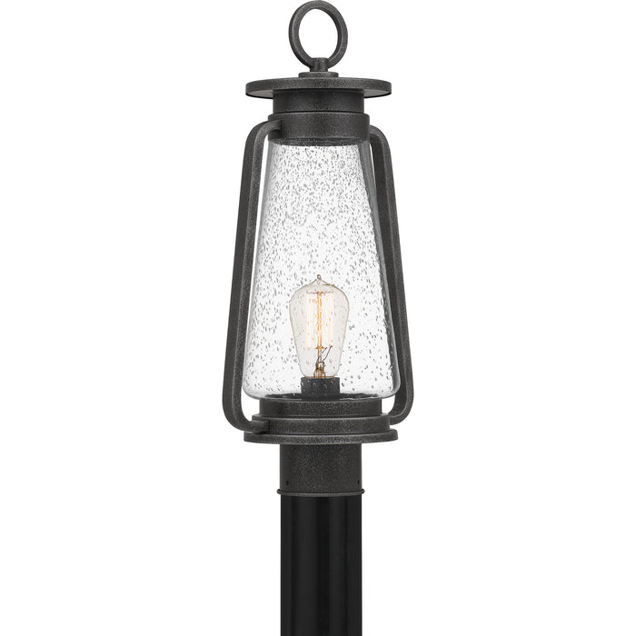Quoizel SUT9009SPB One Light Outdoor Post Mount, Speckled Black