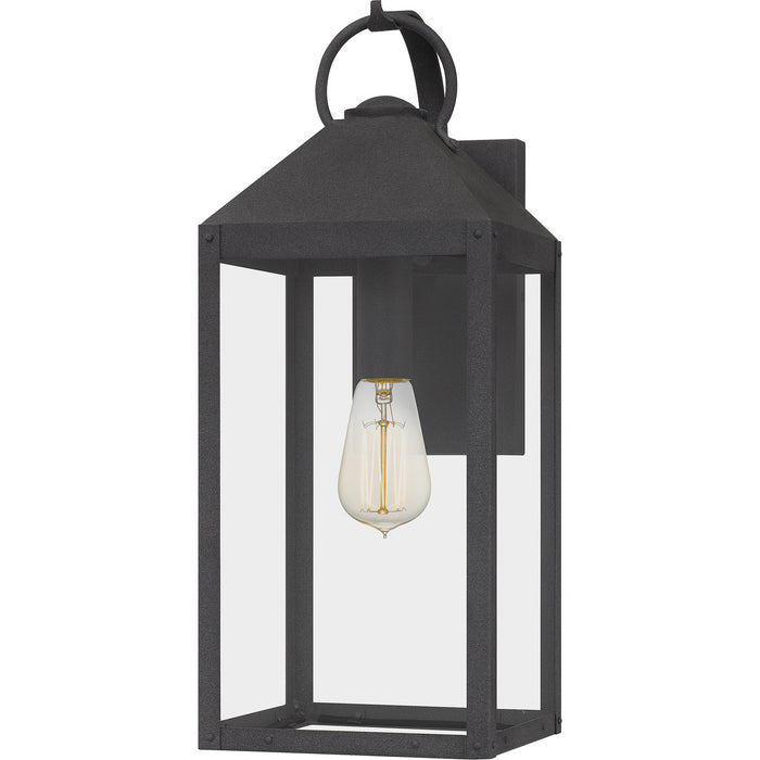 Quoizel TPE8408MB One Light Outdoor Wall Mount, Mottled Black