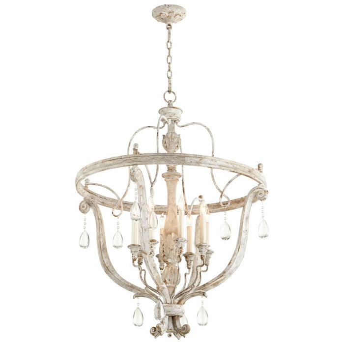 Cyan 10386 Eight Light Chandelier, Weathered Grey