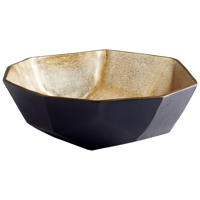 Cyan 10622 Bowl, Matt Black And Gold