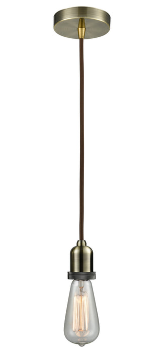 Innovations 100AB-10BR-0AB One Light Mini Pendant, Antique Brass
