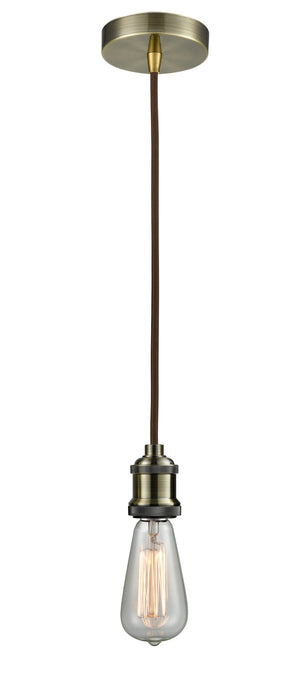 Innovations 100AB-10BR-1AB One Light Mini Pendant, Antique Brass