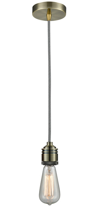 Innovations 100AB-10BW-2AB One Light Mini Pendant, Antique Brass