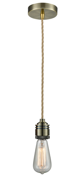 Innovations 100AB-10RE-2AB One Light Mini Pendant, Antique Brass