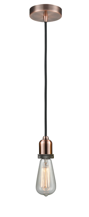 Innovations 100AC-10BK-0AC One Light Mini Pendant, Antique Copper