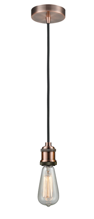 Innovations 100AC-10BK-1AC One Light Mini Pendant, Antique Copper