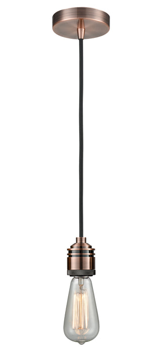 Innovations 100AC-10BK-2AC One Light Mini Pendant, Antique Copper
